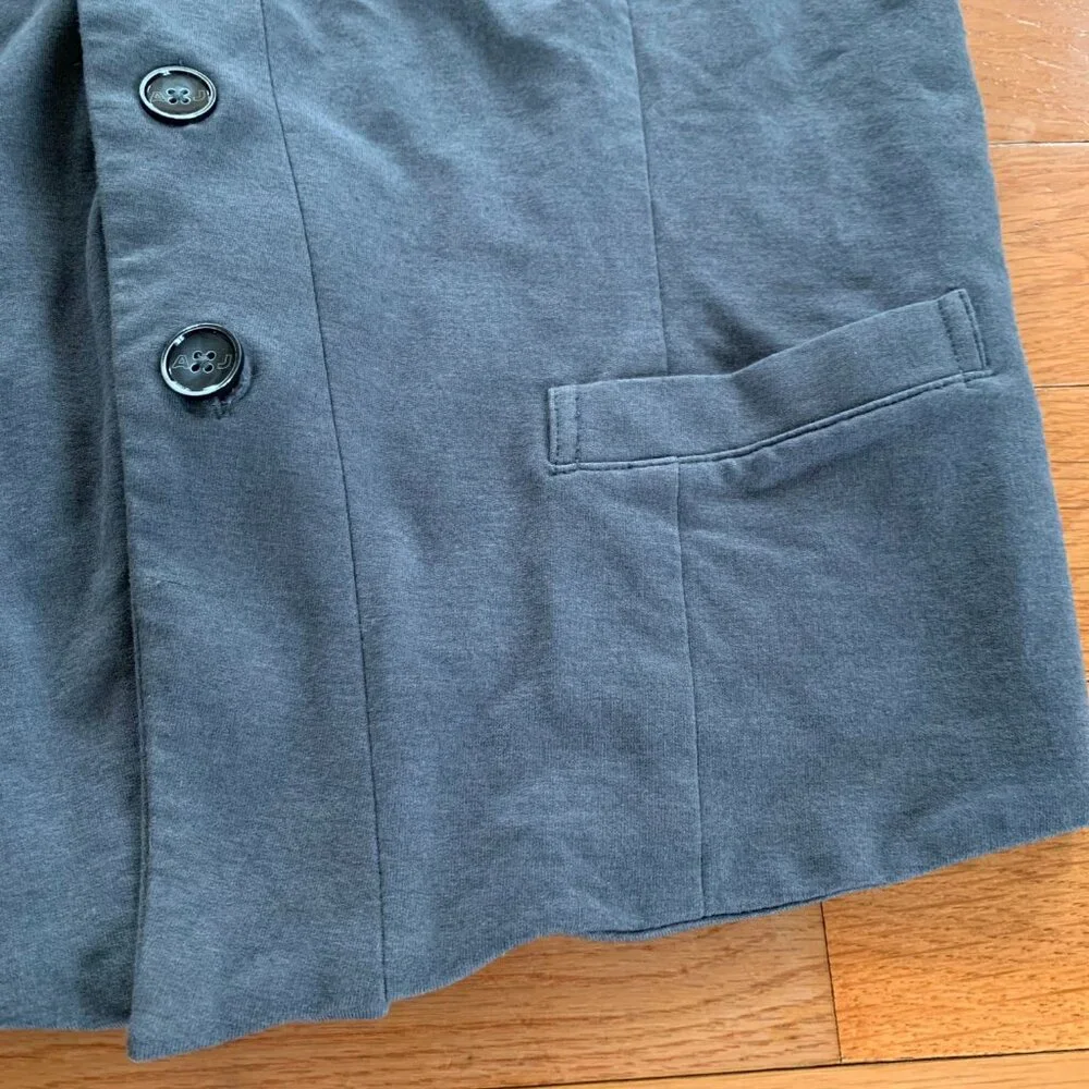 Armani Jeans Button Front Vest Men's M Casual Sleeveless Jacket AJ Grey‎ Gray